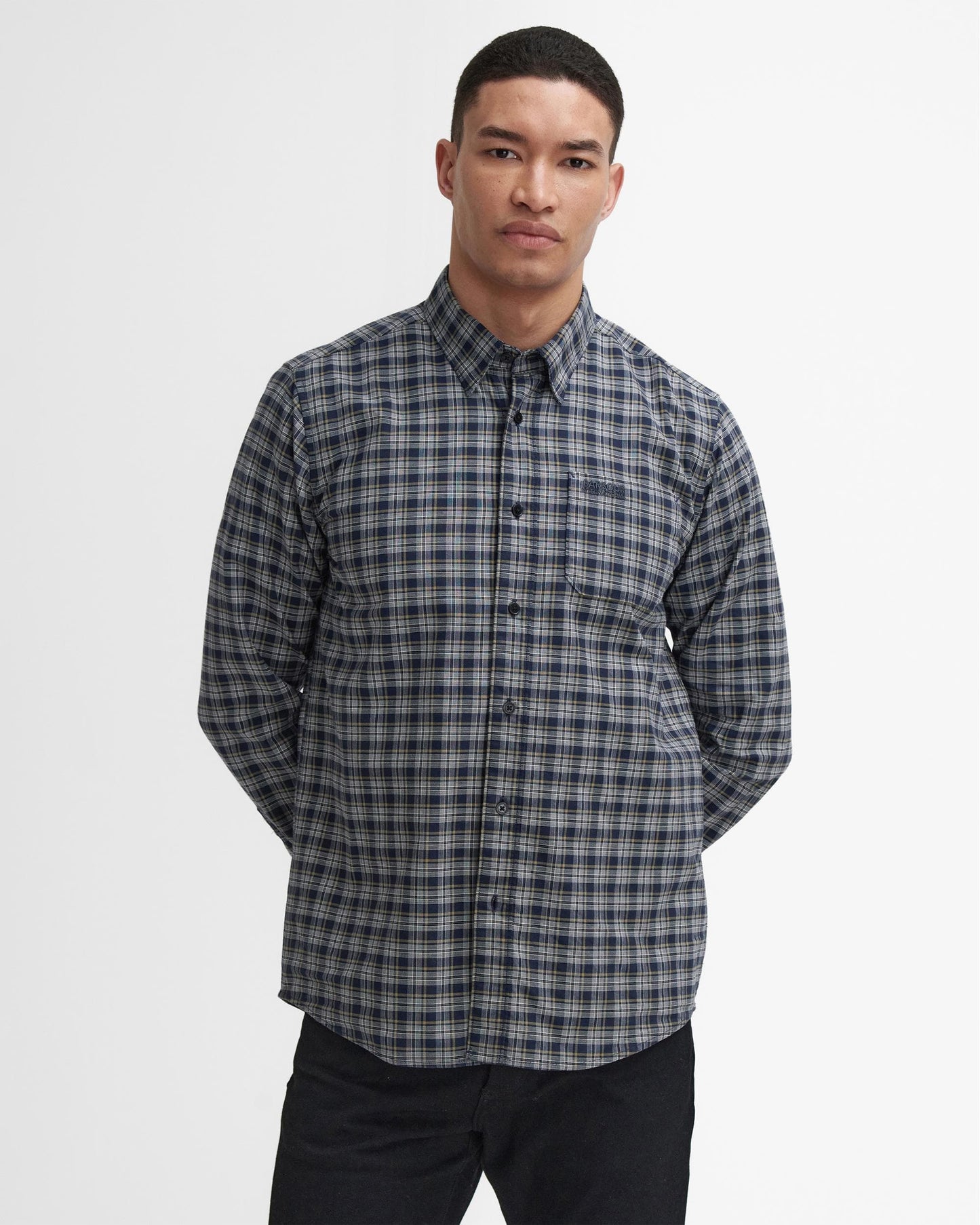 Barbour International Hawks Mens Check Long Sleeve Oxford Shirt