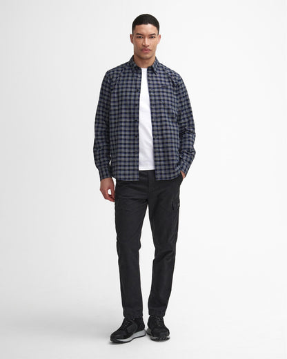 Barbour International Hawks Mens Check Long Sleeve Oxford Shirt - Sodalite Blue