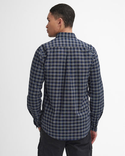 Barbour International Hawks Mens Check Long Sleeve Oxford Shirt - Sodalite Blue
