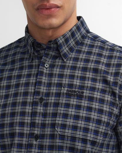 Barbour International Hawks Mens Check Long Sleeve Oxford Shirt - Sodalite Blue