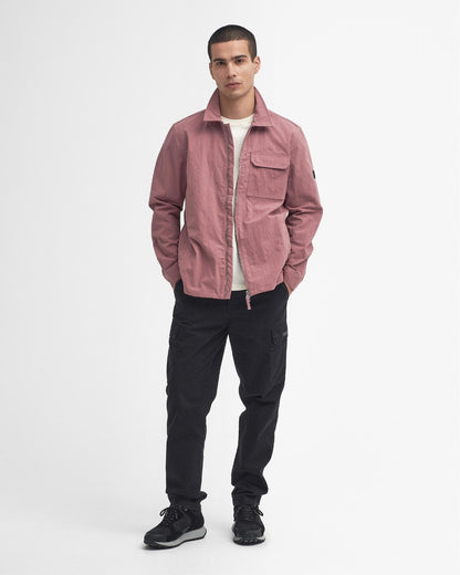 Barbour International Maze Peached Mens Overshirt - Granite Pink
