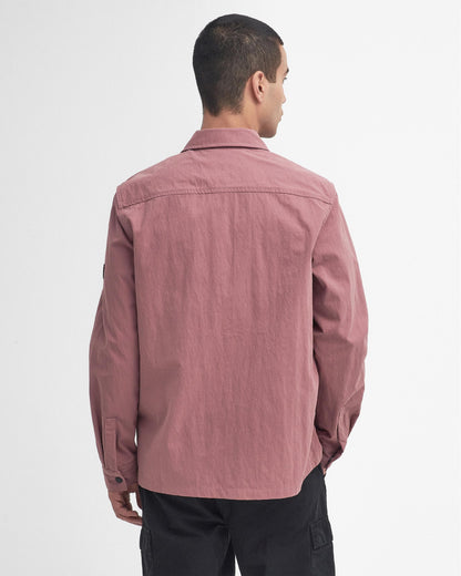 Barbour International Maze Peached Mens Overshirt - Granite Pink