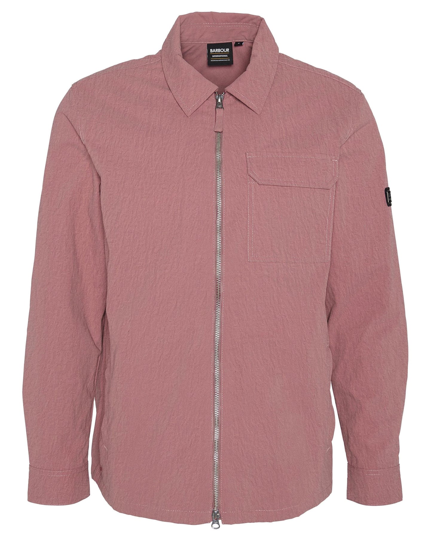 Barbour International Maze Peached Mens Overshirt - Granite Pink