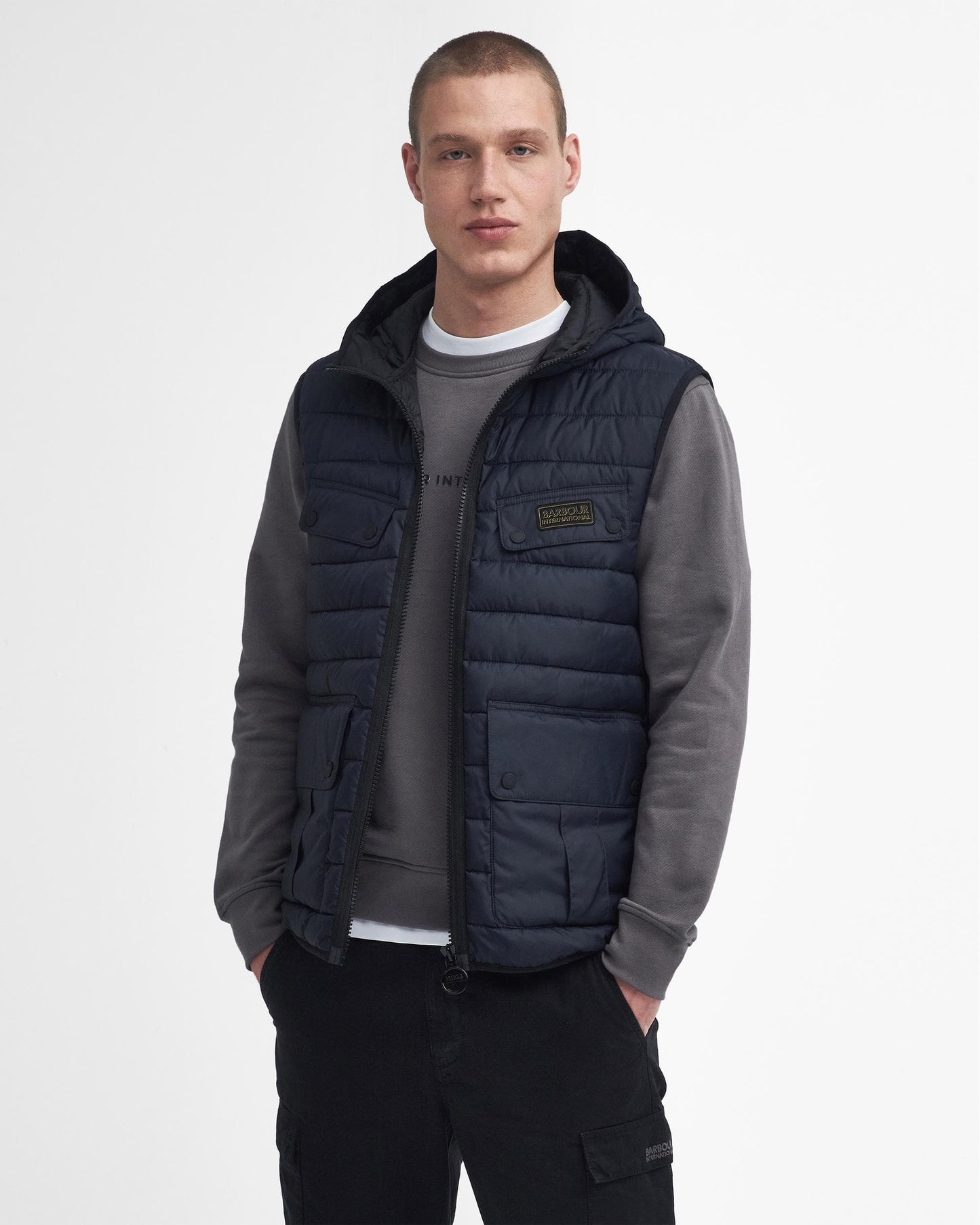 Barbour International Molden Mens Puffer Gilet - Dark Navy