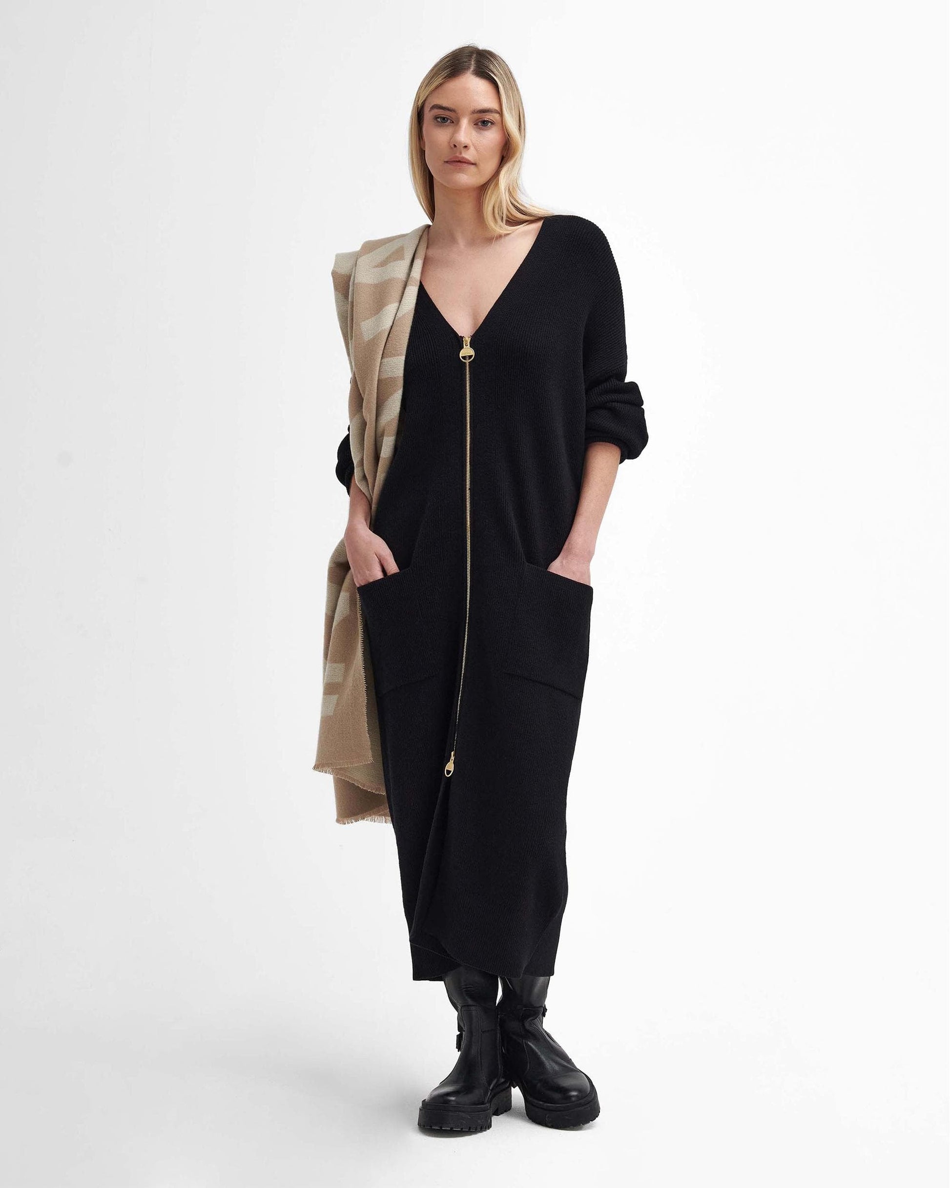 Barbour International Mondale Womens Knitted Midi Dress