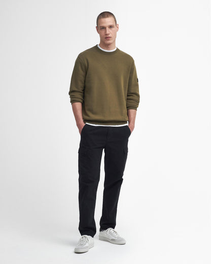Barbour International Outline Badge Mens Sweatshirt - Military Olive