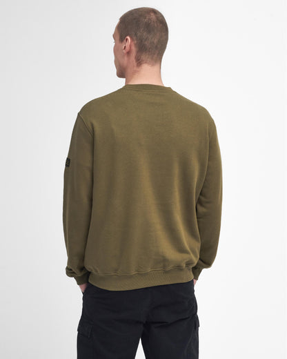 Barbour International Outline Badge Mens Sweatshirt - Military Olive