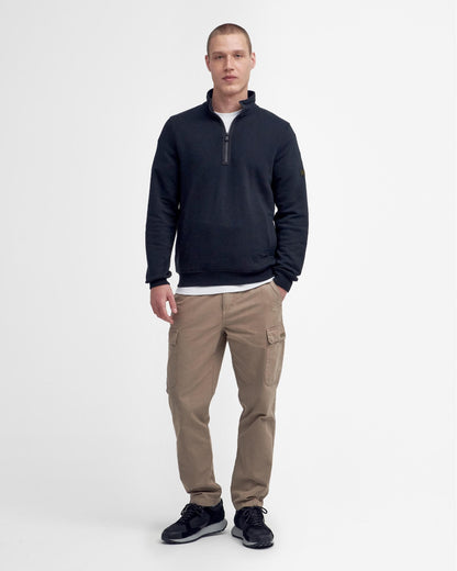 Barbour International Outline Mens Funnel Neck Sweatshirt - Black