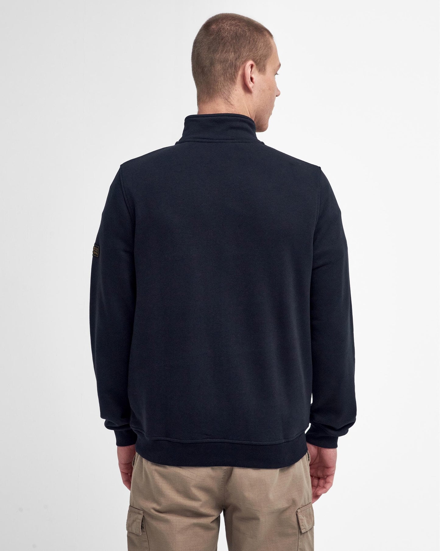 Barbour International Outline Mens Funnel Neck Sweatshirt - Black