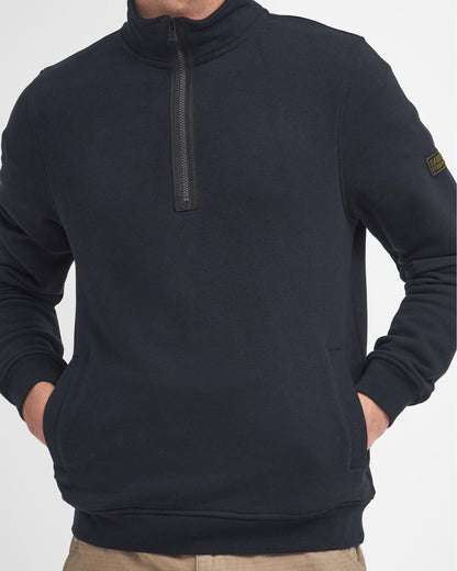 Barbour International Outline Mens Funnel Neck Sweatshirt - Black