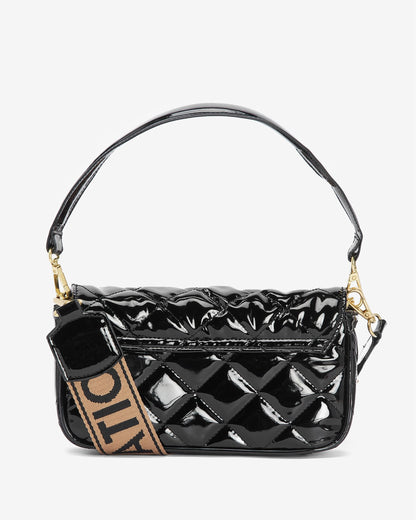Barbour International Quilted Womens Mini Soho Crossbody Bag - High Shine Black