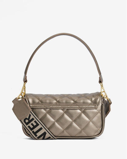 Barbour International Quilted Womens Mini Soho Crossbody Bag - Gun Metal