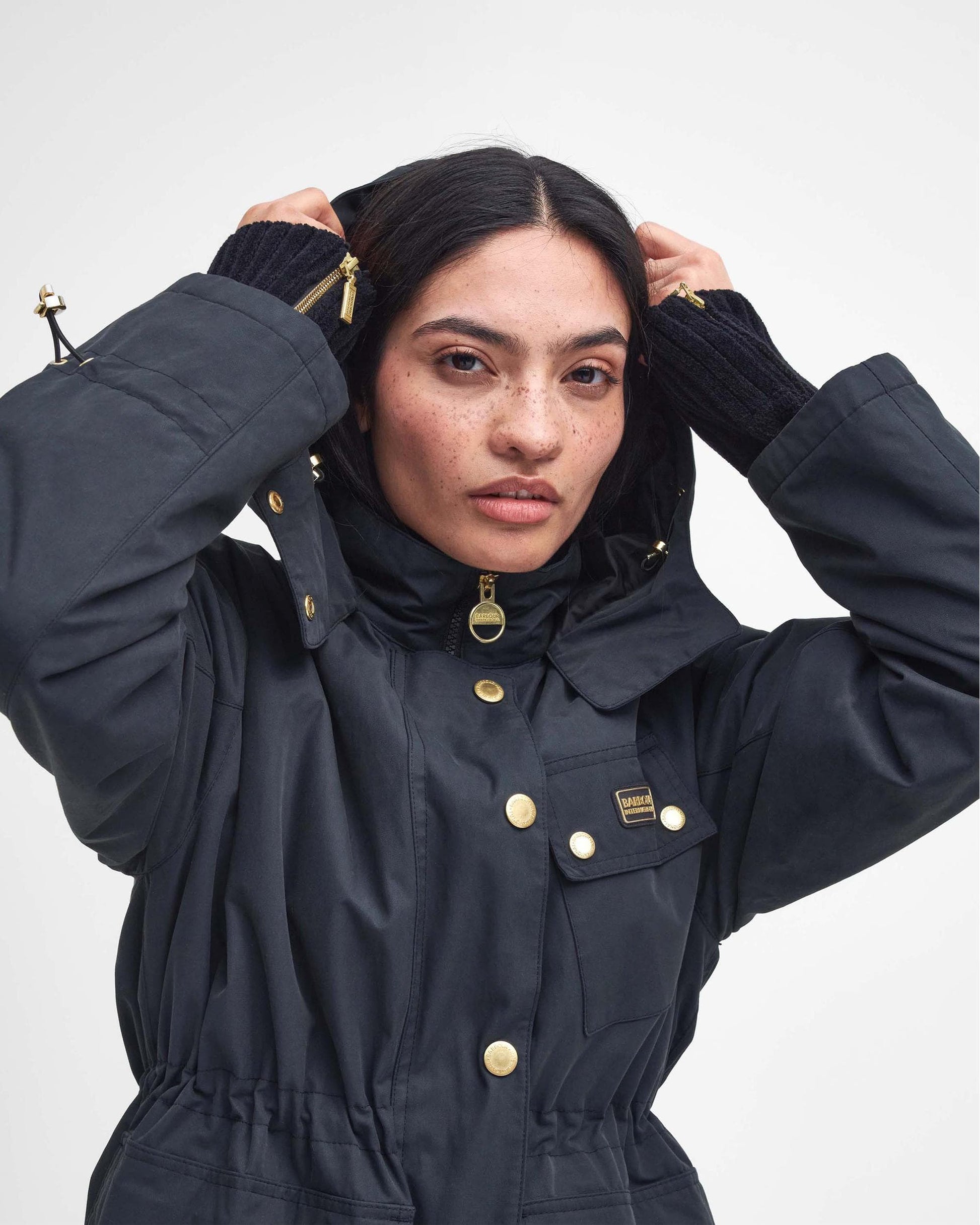 Barbour International Roberta Womens Long Showerproof