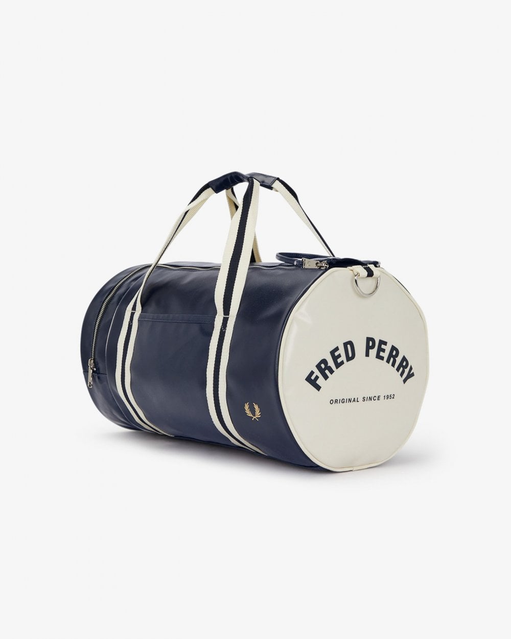 Fred Perry Recycled Polyester Classic Barrel Bag - Carbon Blue/Ecru Y15