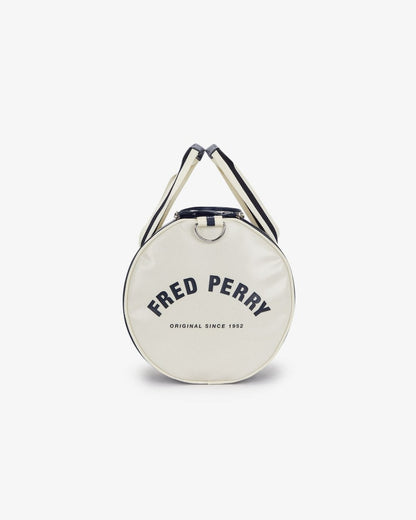Fred Perry Recycled Polyester Classic Barrel Bag - Carbon Blue/Ecru Y15