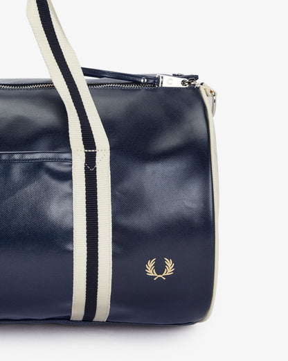 Fred Perry Recycled Polyester Classic Barrel Bag - Carbon Blue/Ecru Y15