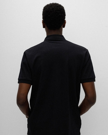 HUGO Dereso222 Mens Cotton Piqué Slim-Fit Polo Shirt with Logo Label NOS - Black 001
