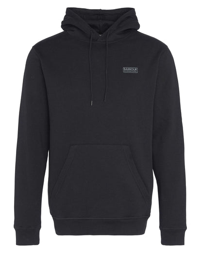 Barbour International Small Logo Mens Hoodie - Black/Pewter