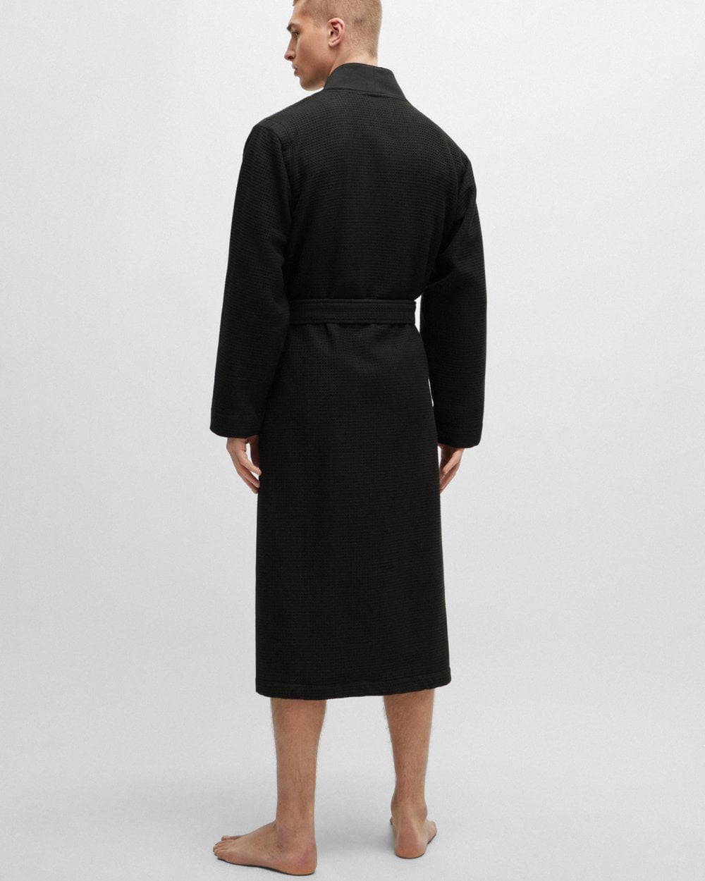 BOSS Orange BOSS Orange Mens Waffle-Structure Dressing Gown with Embroidered Logo
