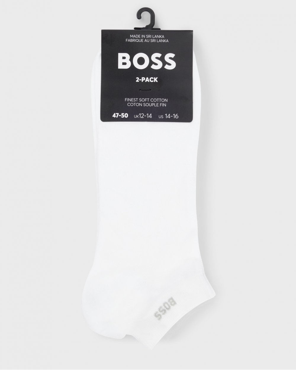 BOSS Orange Two-Pack of Ankle Length Socks in Stretch Fabric NOS - White 100