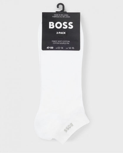 BOSS Orange Two-Pack of Ankle Length Socks in Stretch Fabric NOS - White 100