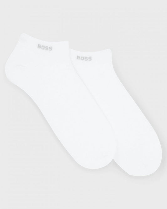 BOSS Orange Two-Pack of Ankle Length Socks in Stretch Fabric NOS - White 100