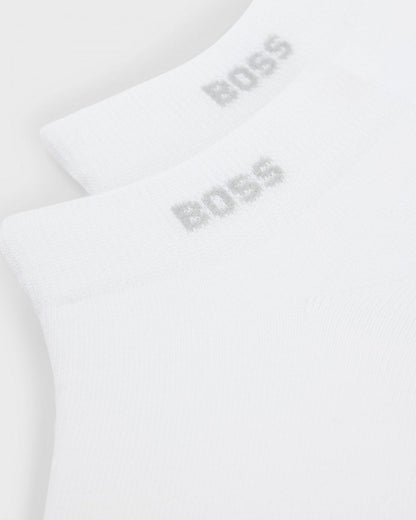 BOSS Orange Two-Pack of Ankle Length Socks in Stretch Fabric NOS - White 100