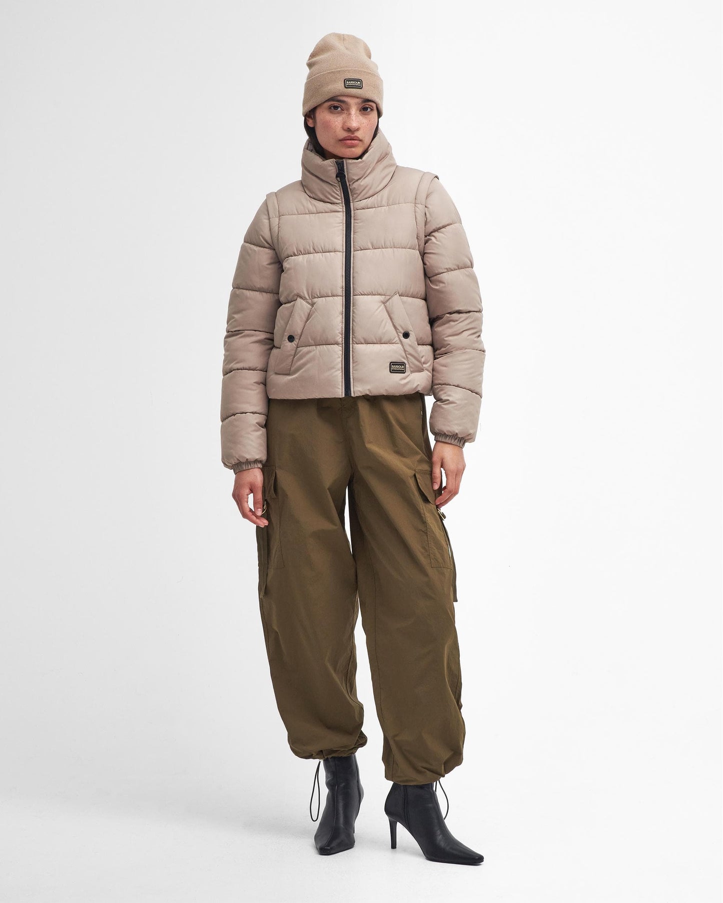 Barbour International Webber Womens Puffer Jacket - Light Trench