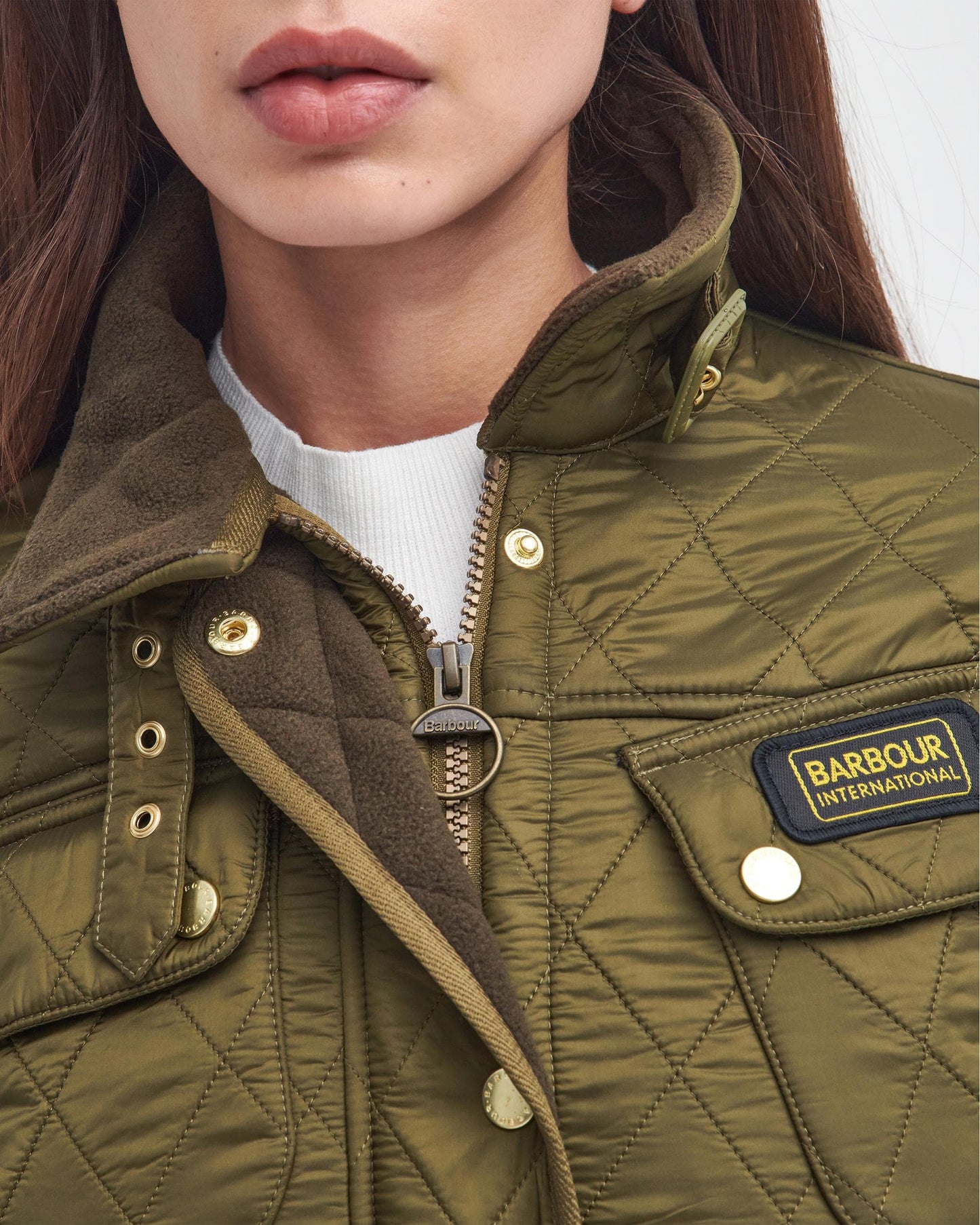 Barbour International Womens Polarquilt Jacket - Empire Green
