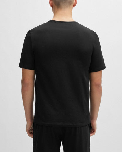 HUGO Mens  Three-Pack of Underwear T-Shirts in Cotton with Logos NOS - Black 001