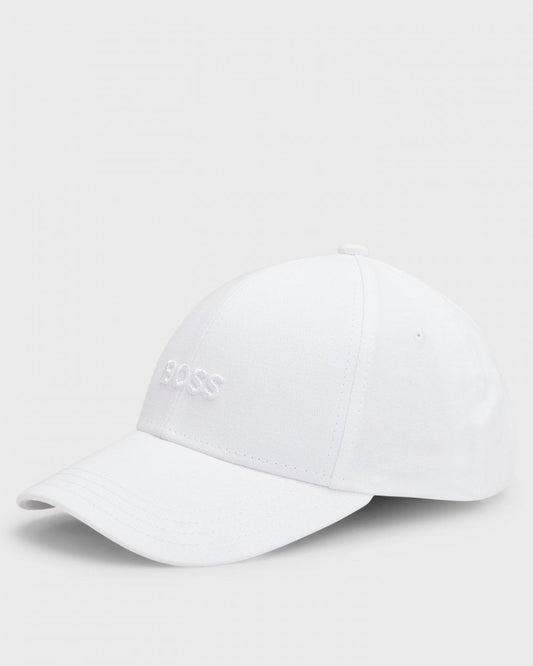 BOSS Orange Zed Mens Cotton-Twill Six-Panel Cap with Embroidered Logo NOS - White 100