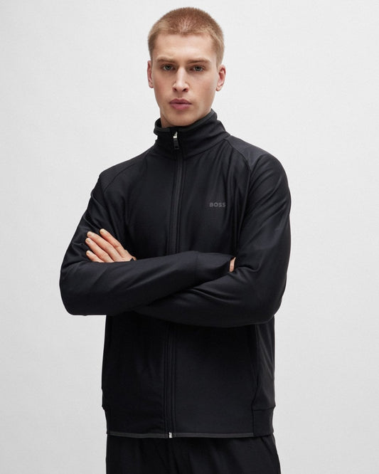 BOSS Green BOSS Green Sicon Active Mens Zip-Up Sweatshirt with Decorative Reflective Logo
