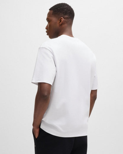 BOSS Green Tee Mirror 1 Mens Graphic Print T-Shirt - White 100