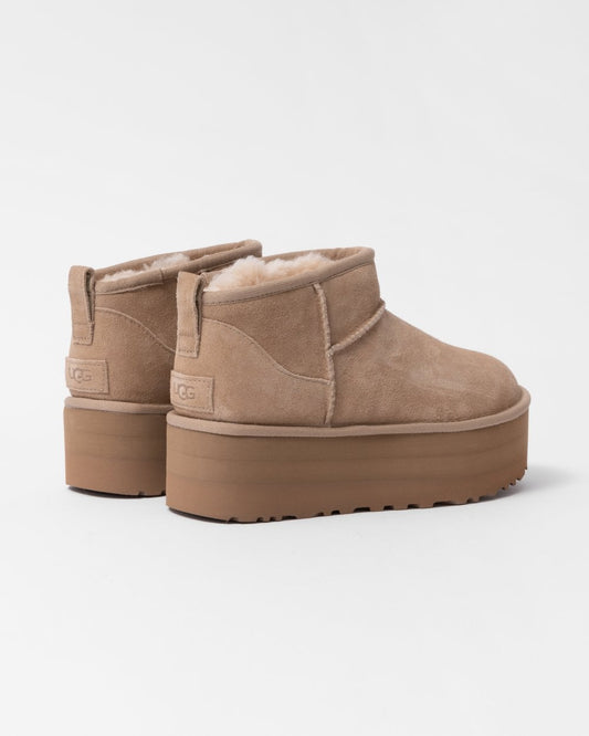 UGG Classic Ultra Mini Womens Platform Boot - Sand