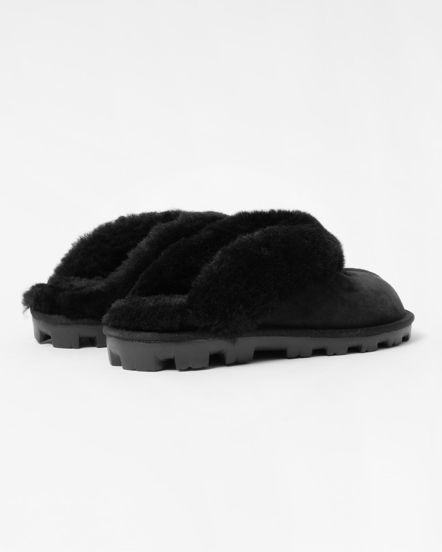UGG Coquette Womens Sheepskin Mule Slippers - Black