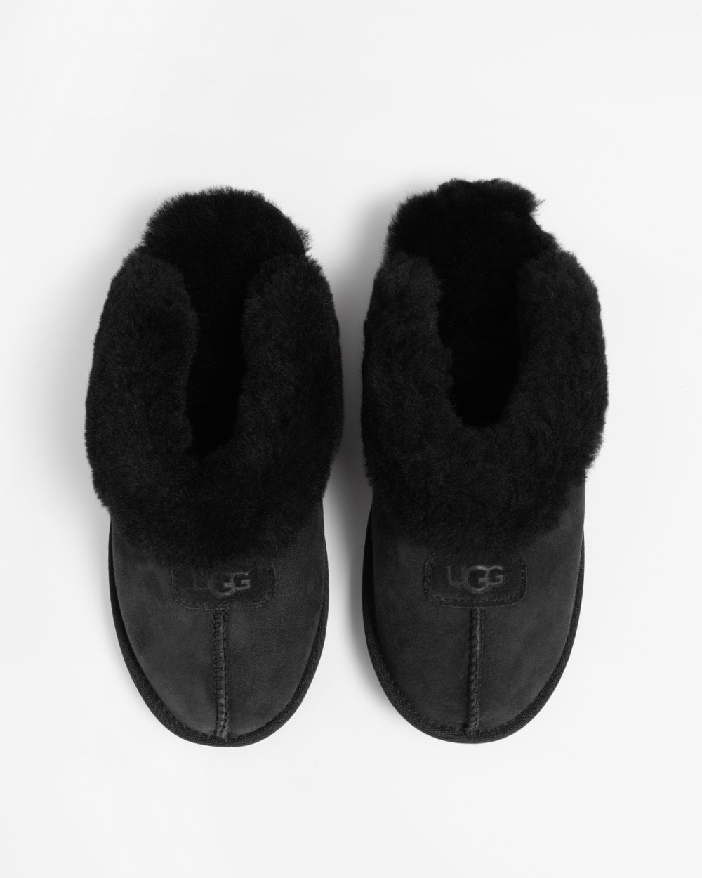 UGG Coquette Womens Sheepskin Mule Slippers - Black