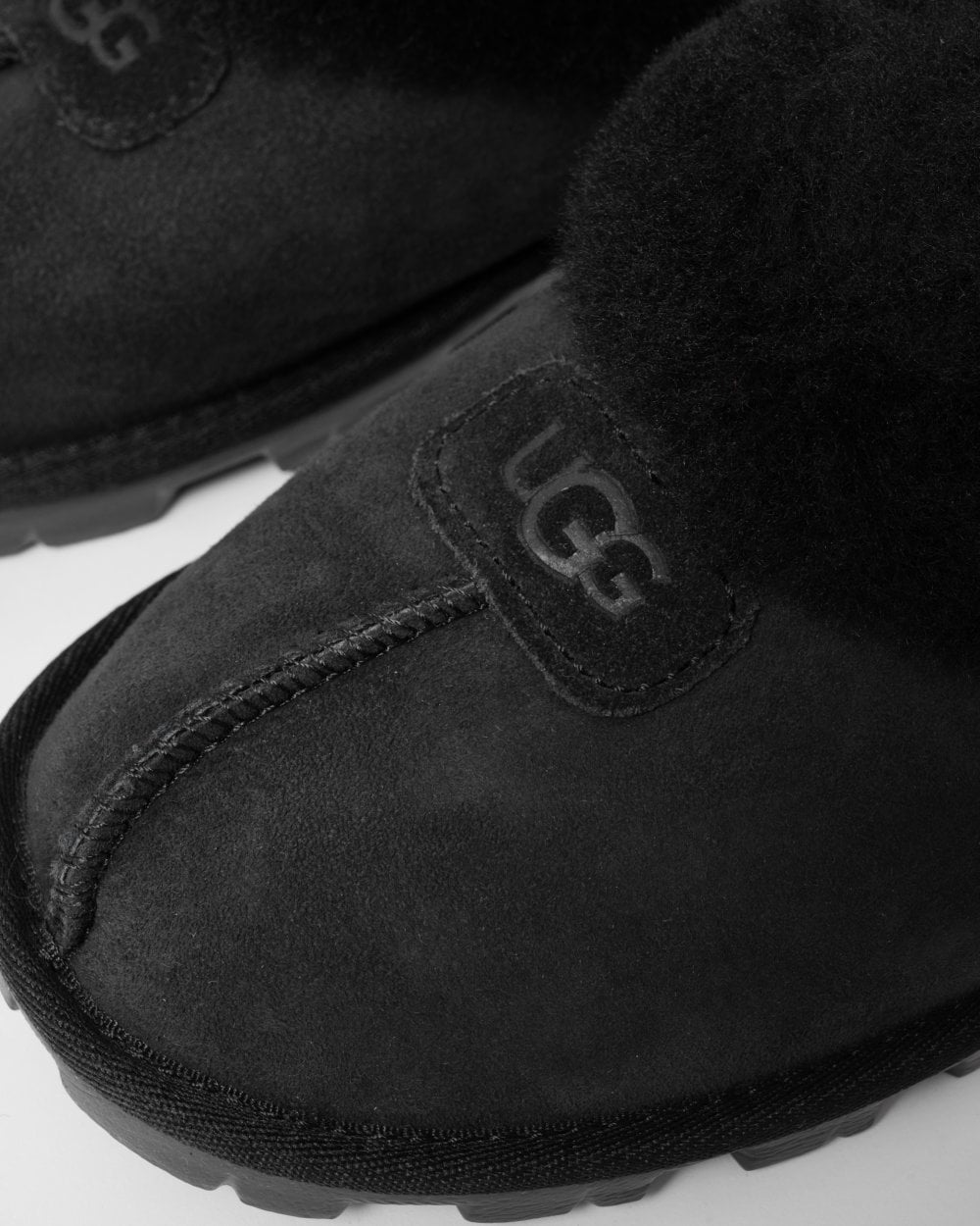 UGG Coquette Womens Sheepskin Mule Slippers - Black