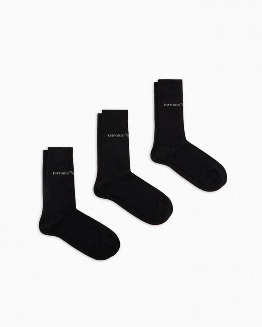 Emporio Armani Emporio Armani Mens 3-Pack Knit Short Socks 302402-4F254