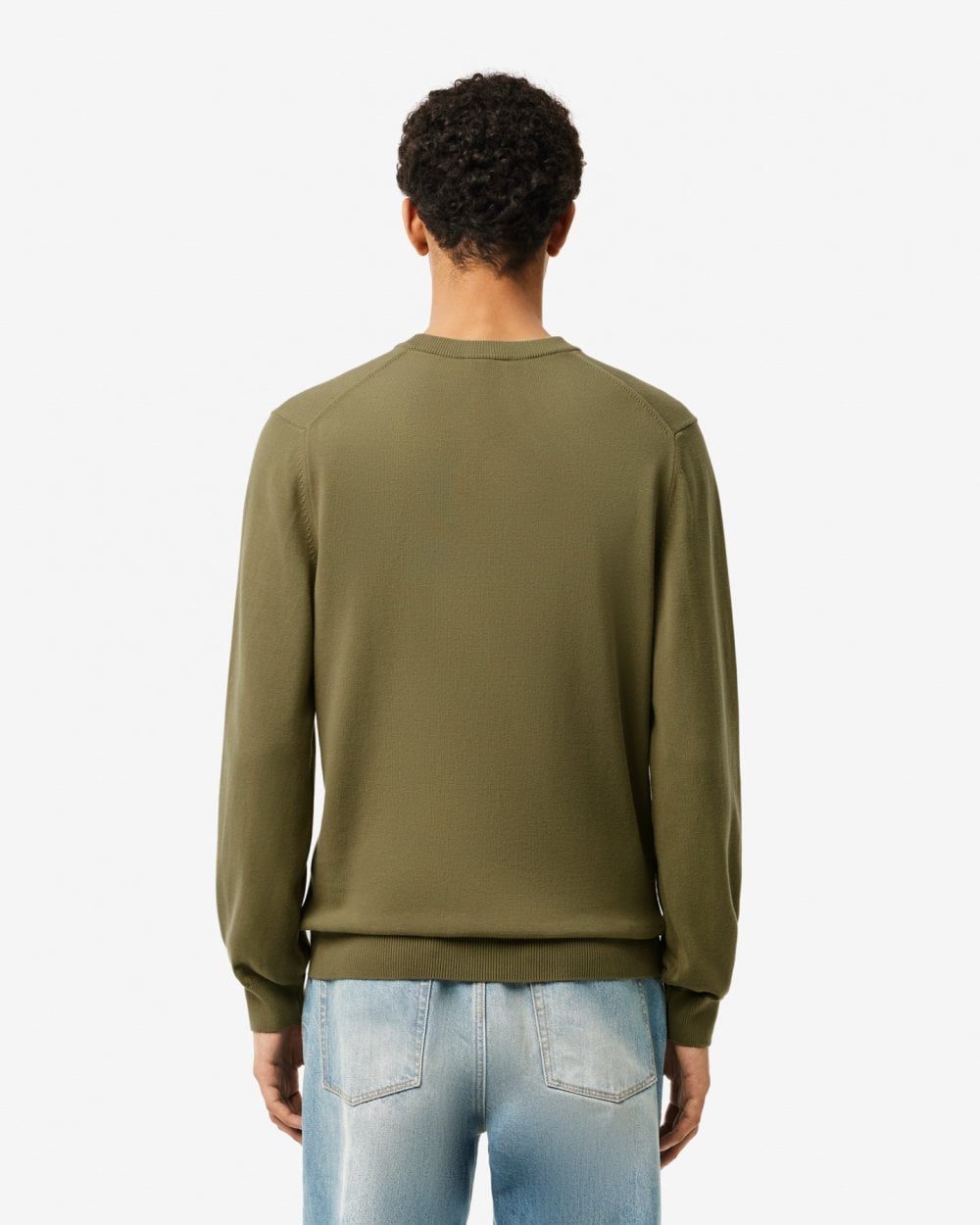 Lacoste Mens Organic Cotton Crew Neck Sweater - Khaki BMY
