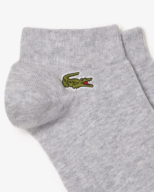 Lacoste Mens 3-Pack Trainers Socks - Grey Chine/Navy Blue/White 5KC
