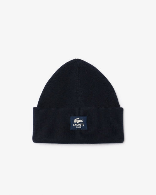 Lacoste Mens Cotton Blend Double Face Beanie