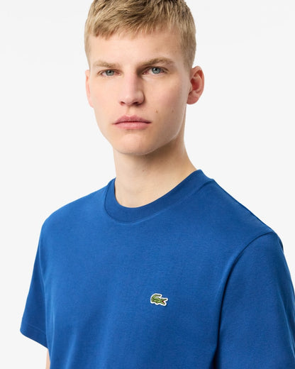 Lacoste Mens Classic Fit Cotton Jersey T-Shirt - Blue HBM