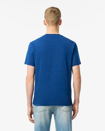 Lacoste Mens Classic Fit Cotton Jersey T-Shirt - Blue HBM