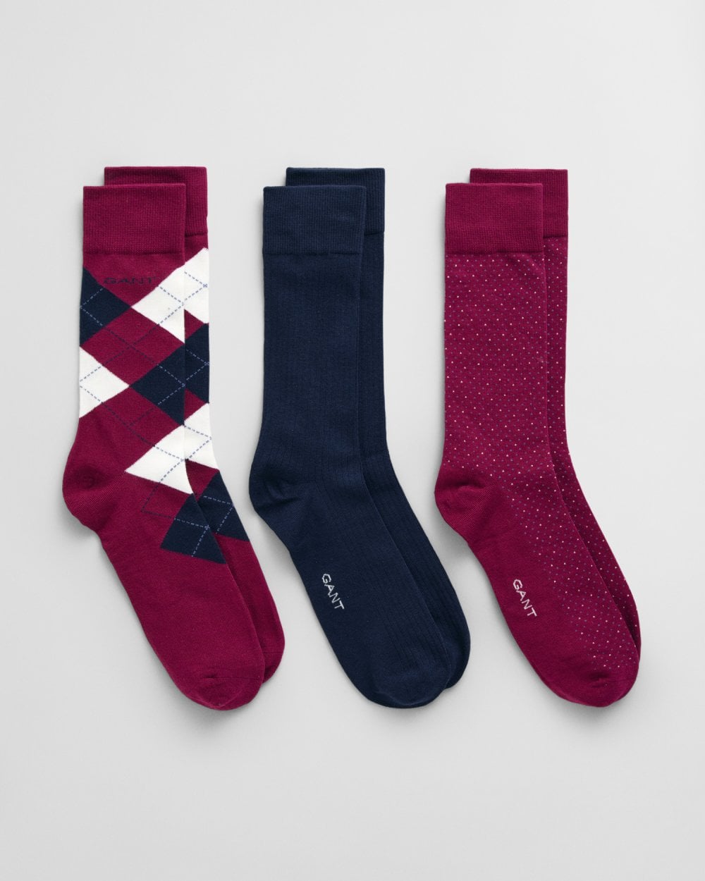 Gant Mens Argyle Socks 3-Pack Gift Box