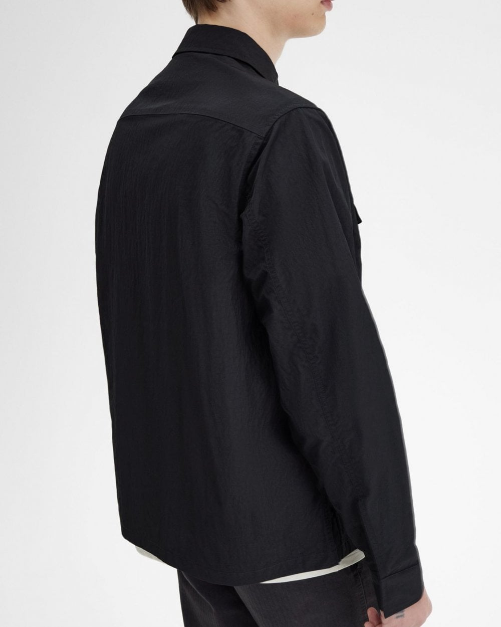 Fred Perry Mens Zip Overshirt - Black 102