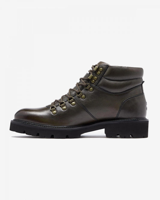 Oliver Sweeney Helford Mens Soft-Milled Calf Leather Walking Boots - Khaki