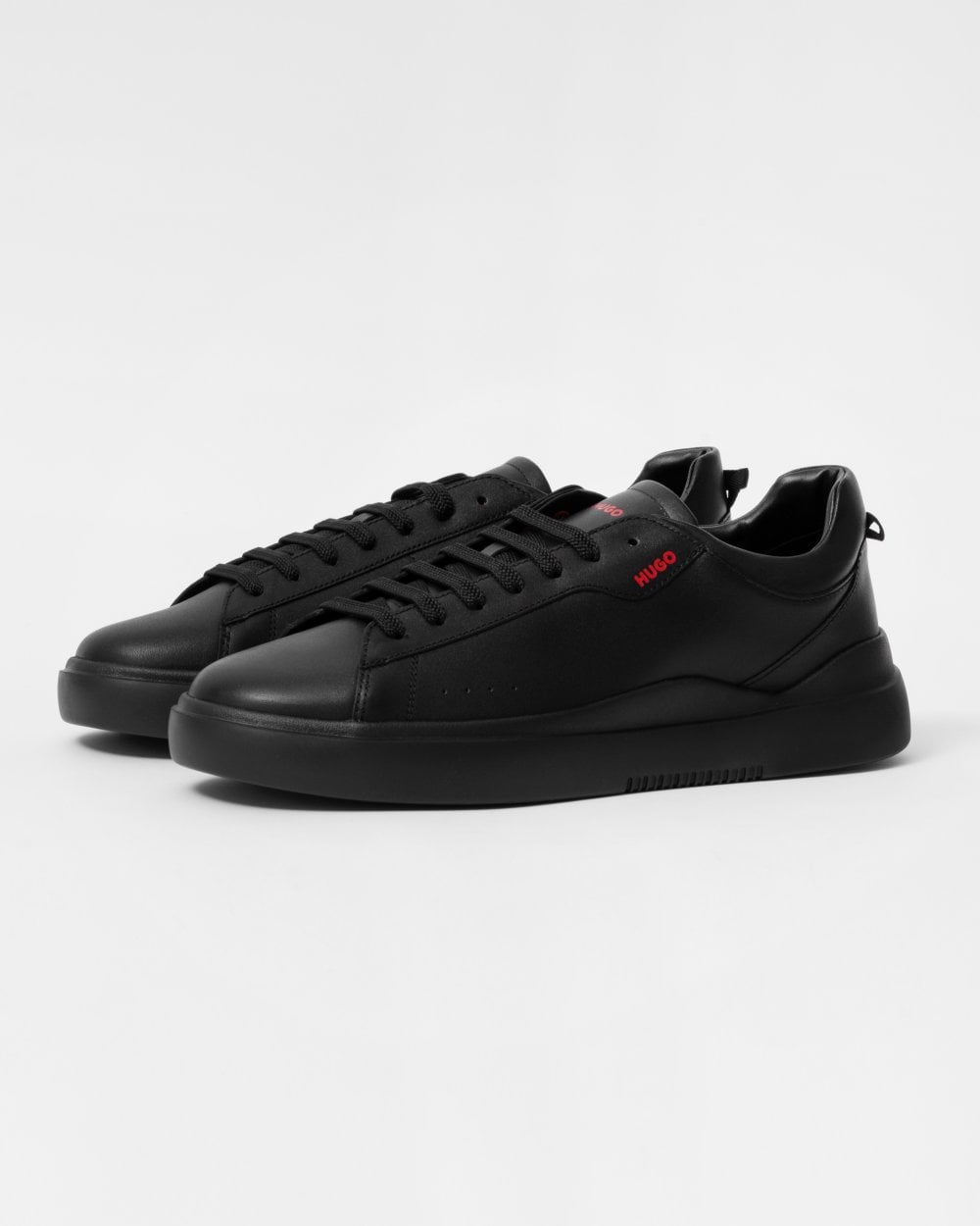 HUGO Blake Tenn Mens Leather Trainers with Branded Quarter