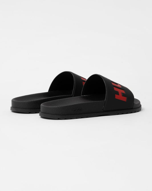HUGO Match Mens Slides With Logo Strap NOS - Black 001