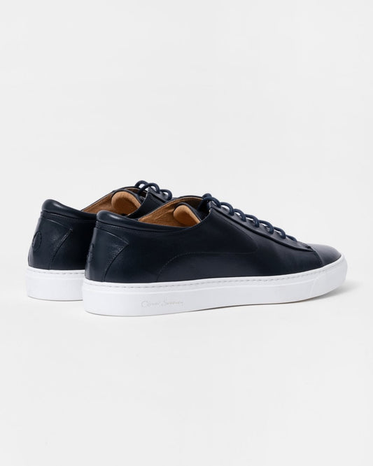 Oliver Sweeney Sirolo Mens Calf Leather Lightweight Trainers - Navy