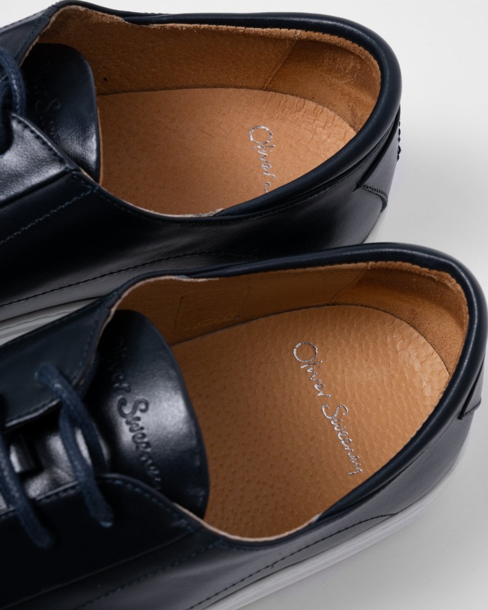 Oliver Sweeney Sirolo Mens Calf Leather Lightweight Trainers - Navy
